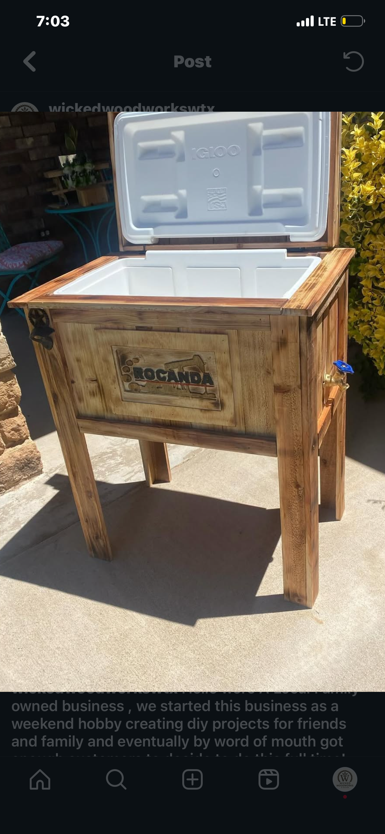 Wicked Cedar Custom Cooler