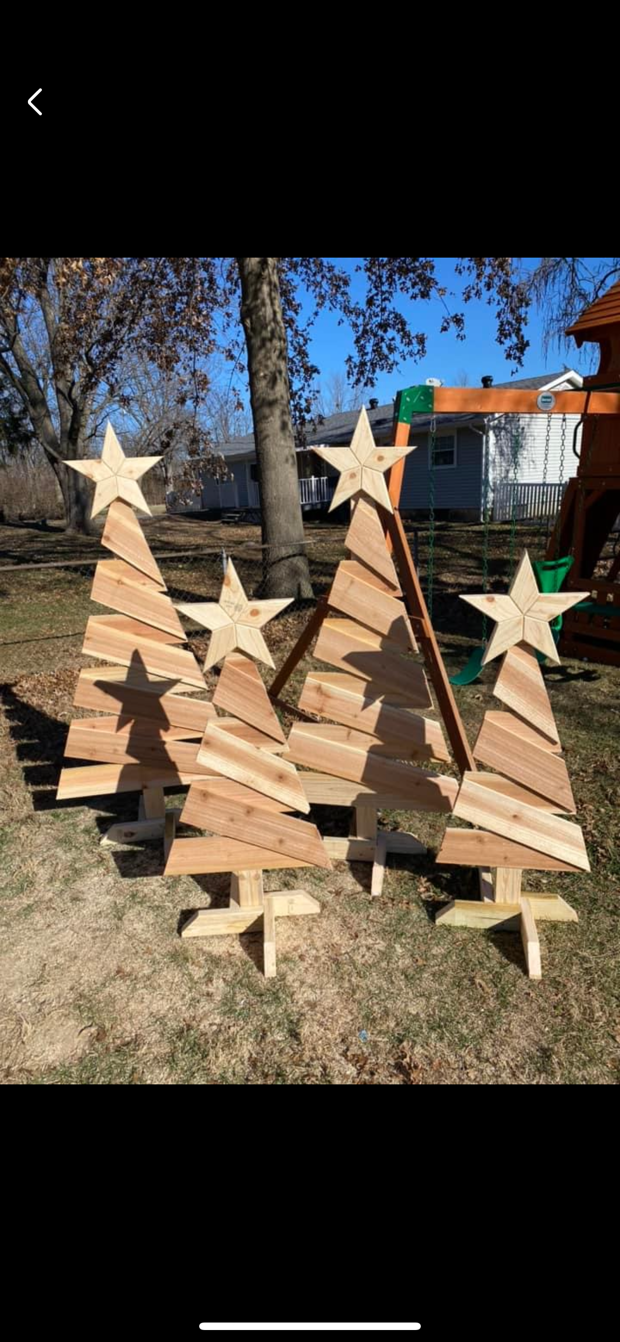 Decor WOOD CEDAR CHRISTMAS TREE local pick up